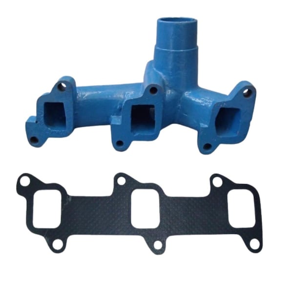 Aic Replacement Parts C5NE9430E Vertical Exhaust Manifold & Gasket Fits Ford Tractor 2000 3000 4000 C5NE9430E-GSK - main
